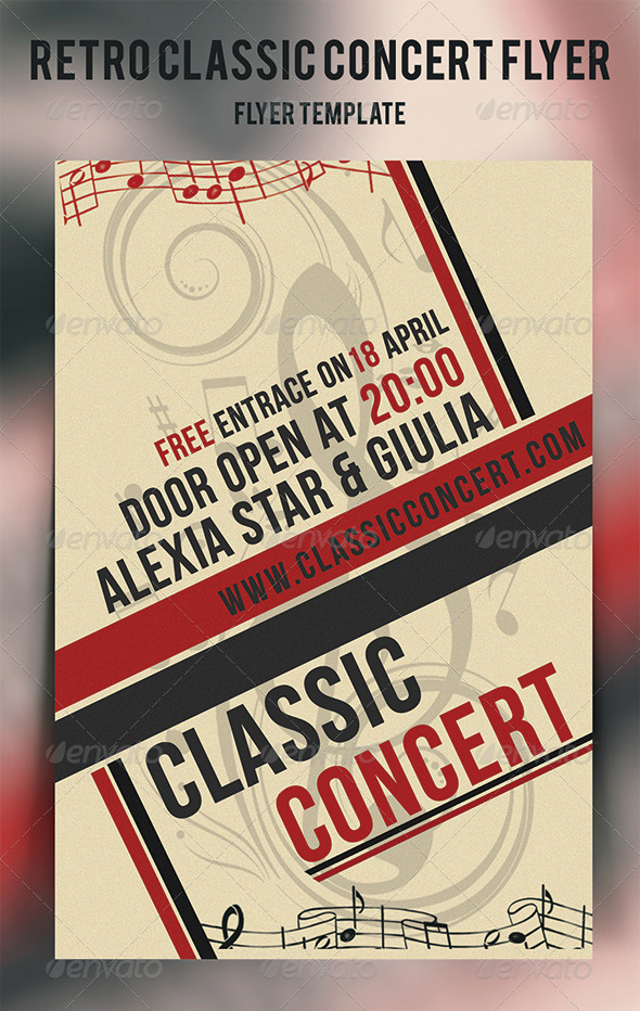 Retro Classic Concert Flyer - Concerts Events