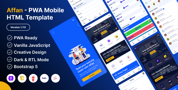 Affan - PWA Mobile HTML Template