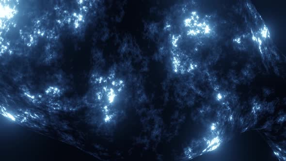 Cinematic Glowing Asteroid Hurtling Through Space Motion Graphics Background