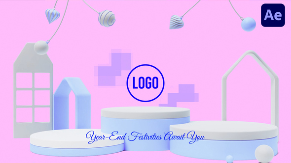 Corporate Christmas Cheer Logo Stings template preview