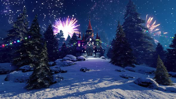 Fairy Castle And Fireworks