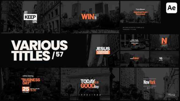 Various Titles 57 Titles template preview