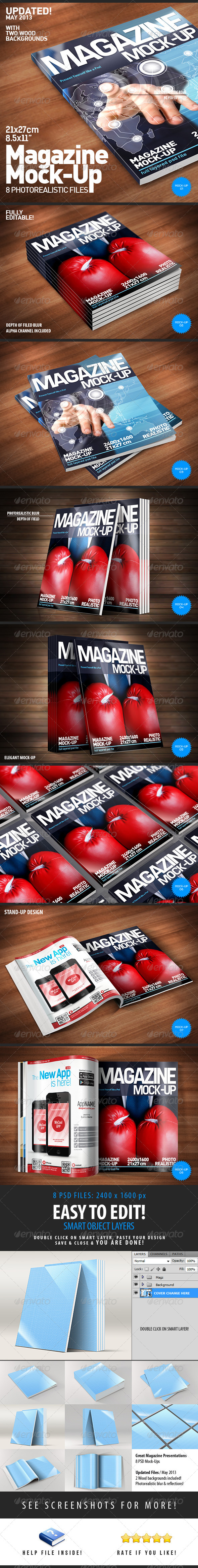 Photorealistic Magazine Mock-Up - Magazines Print