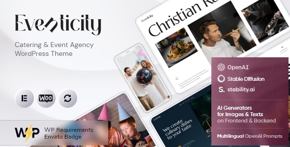 Eventicity - Catering & Meeting Conference WordPress Theme