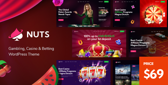 Nuts - Gambling, Casino & Betting WordPress Theme