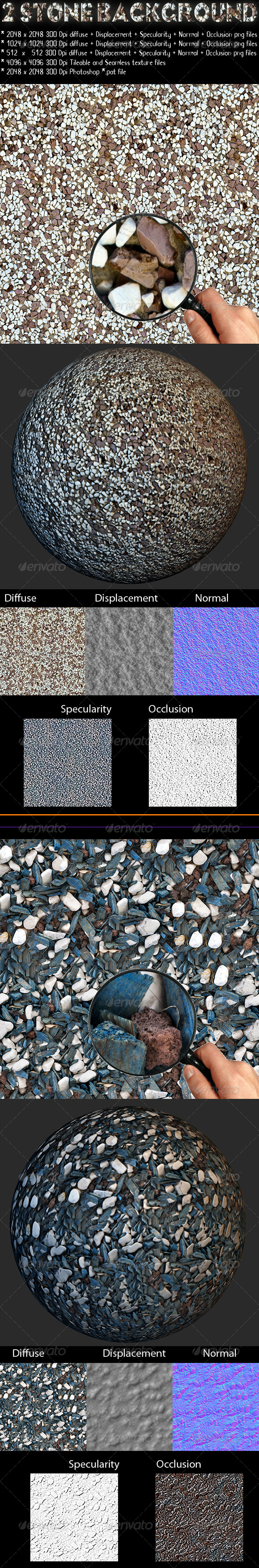 2 Stone Ground Texture - 3DOcean Item for Sale