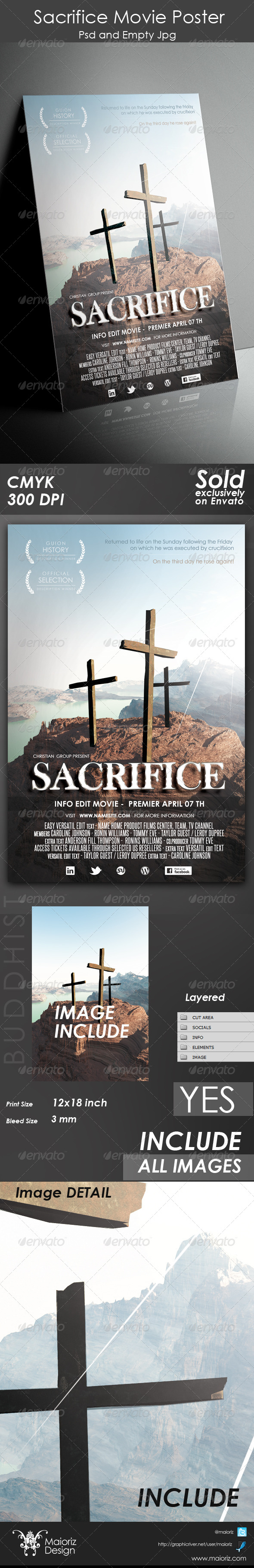 Sacrifice Movie Poster - Church Flyers