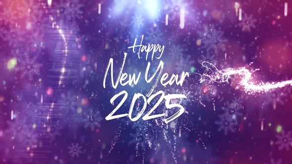 Magic New Year Greetings Titles template preview