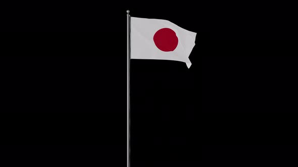 Japan Flag Pole Loops With Alpha alt