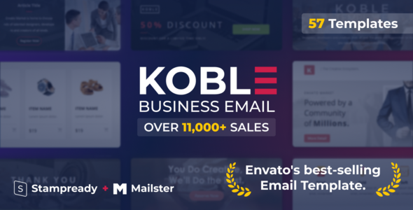 Koble | Mailchimp Business Email Template Sets