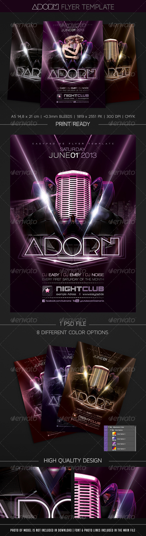 Adorn Flyer Template - Clubs & Parties Events