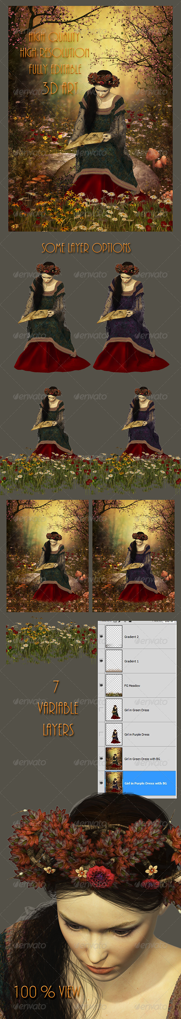 A Woman Reading a Book - Illustrations Graphics