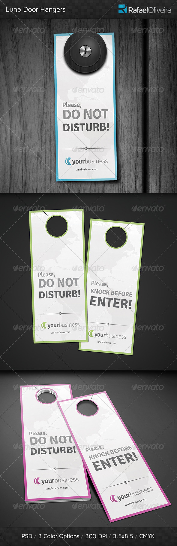 Luna Door Hangers - Miscellaneous Print Templates