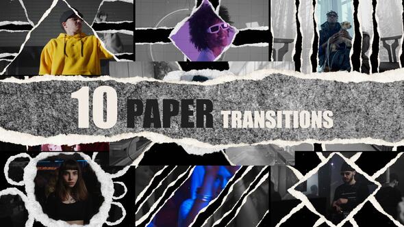 Paper Transitions V5 Elements template preview