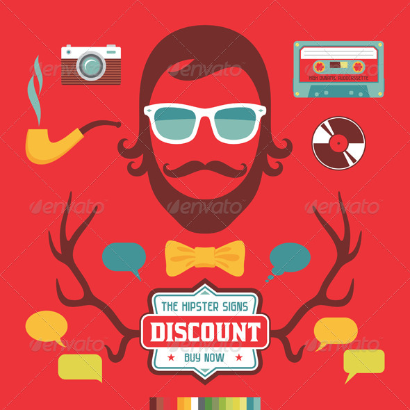 Hipster Retro Elements - Miscellaneous Characters