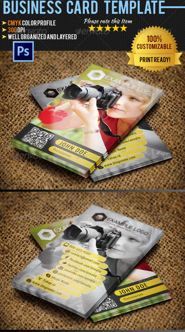 Photographer Business Card 06 - Industry Specific Business Cards