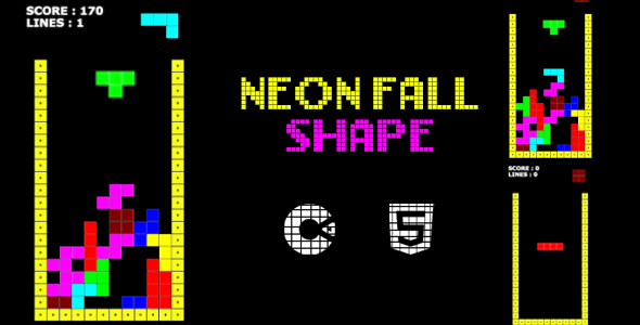 Neon Fall Shape – HTML5 Game – Construct 3 Nulled