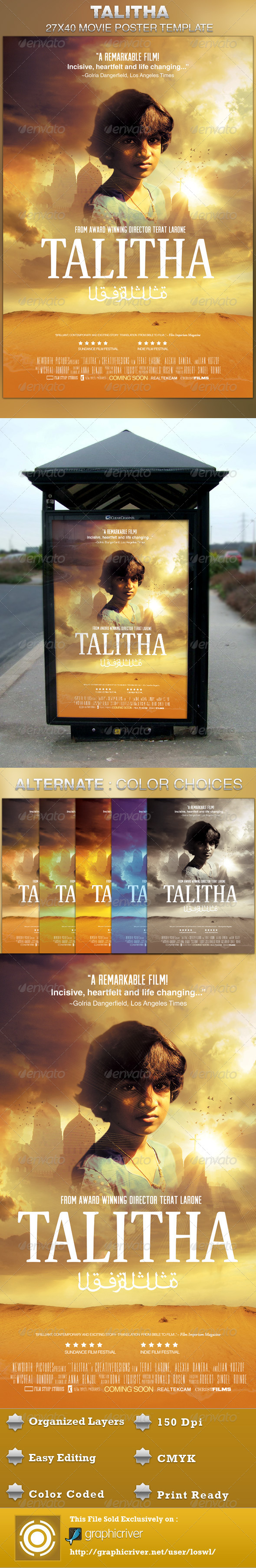Talitha Movie Poster Template - Church Flyers