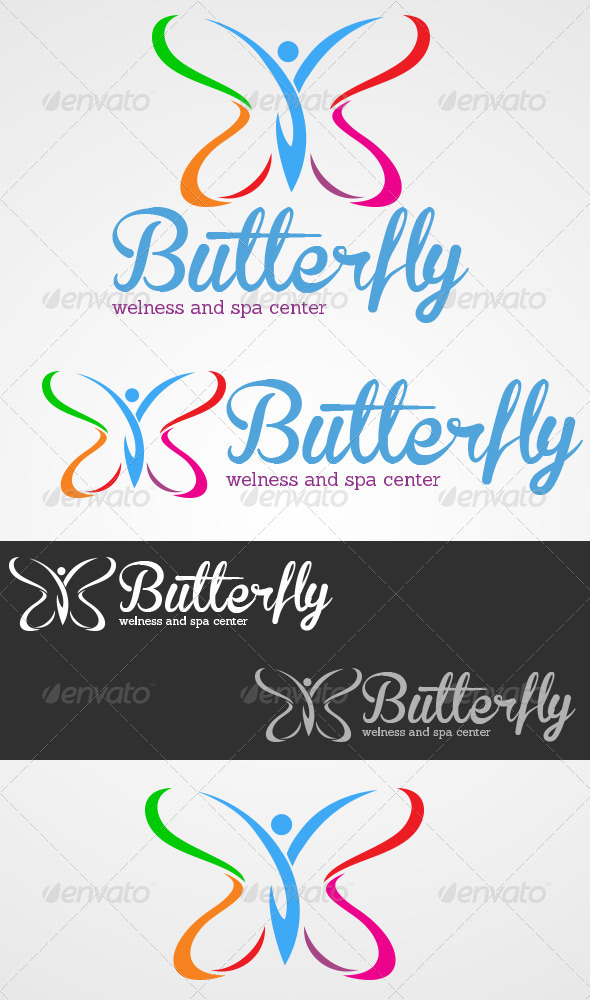 Butterfly - Welness And Spa Center - Vector Abstract