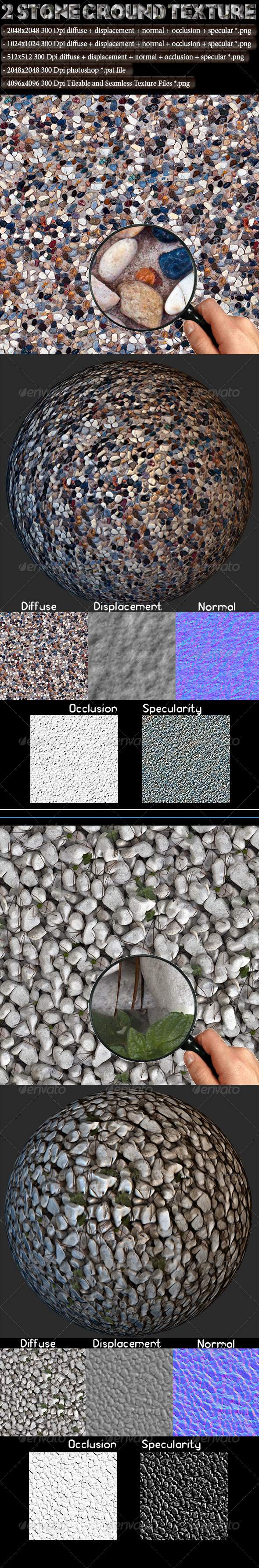 2 Stone Ground Texture - 3DOcean Item for Sale