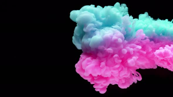 Super Slowmotion Shot of Color Inks in Water. Shot with High Speed Camera alt