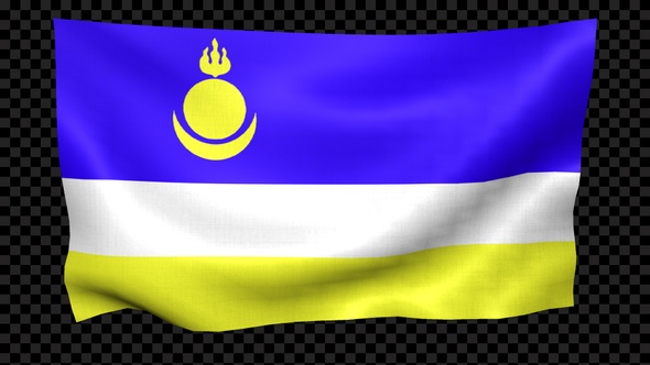 Buryatia Flag Waving Looped alt