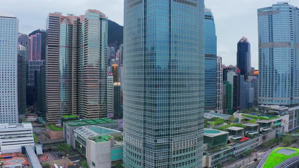 Busy Street Near on International Finance Centre Mall or IFC Mall, Central, Hong Kong. 15 Jule 2019 alt