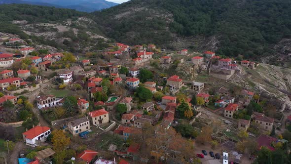 Turkish Village in the Mountains Near the Aegean Sea