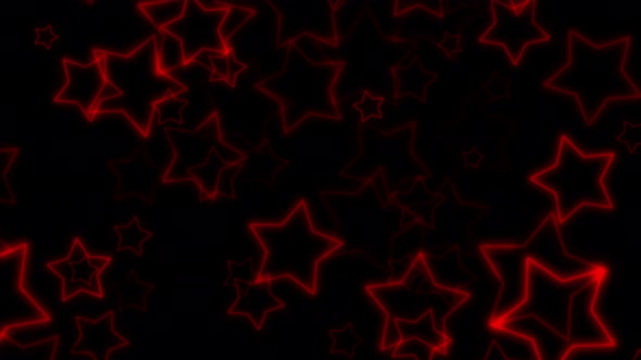 4k Red Neon Stars