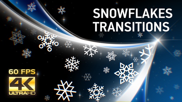 4K Snowflakes Transitions