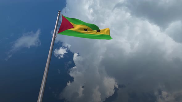 Sao Tome And Principe Flag Waving 4k alt