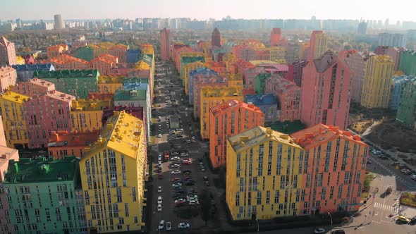 Comfort Town, Aerial. Residential District in Kiev alt