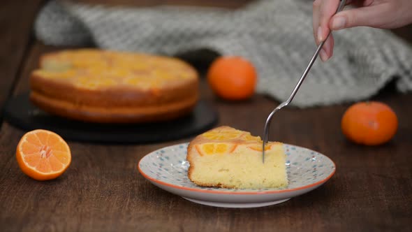 A Piece Of Tangerine Upside Down Cake