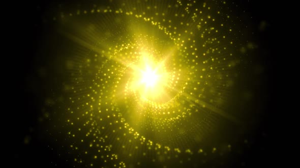 Golden Twirl Particles