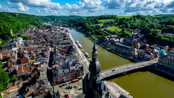 Timelapse of Dinant Town, Belgium alt