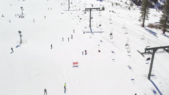 Skiers on Snow Ski at Big Bear
