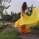 Gorgeous Woman Posing with Her Long Dress Outdoor - VideoHive Item for Sale