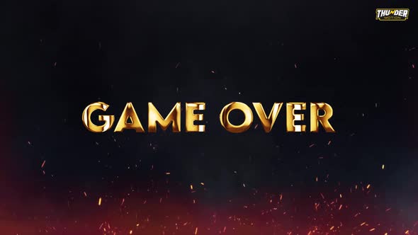 Golden And Silver Cinematic "Game Over"  Title Animation