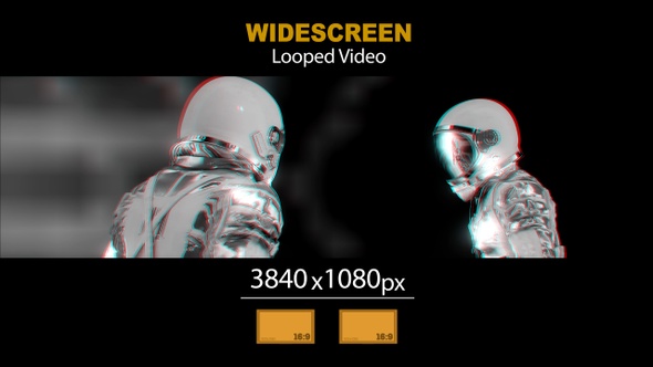 Widescreen Astronauts Spacial Ligths Rotate 03