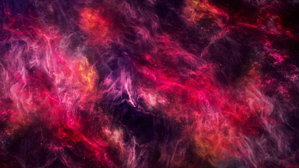 Red Nebula in Deep Space