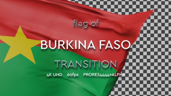 Flag Of Burkina Faso Transition UHD 60fps By Zaqariyah VideoHive   Inline Image Preview 