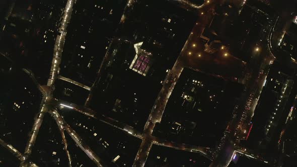 Birds Eye Footage of Evening in City alt