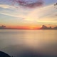 Aerial View of Cloud Sunset Over Ocean, Sun Touchdown. - VideoHive Item for Sale