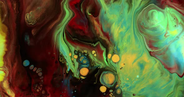 Abstract bubbles exploding in colors alt