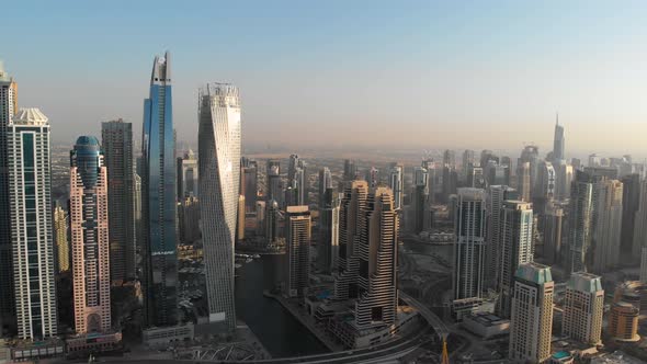 Panorama of the  District Dubai  Marina  alt