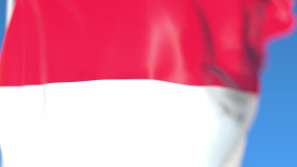 Flying National Flag of Indonesia alt