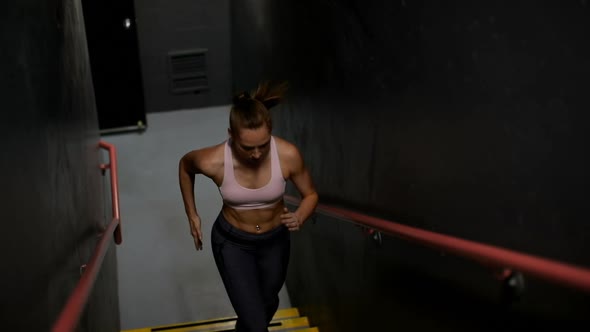 Female boxer exercising in fitness studio