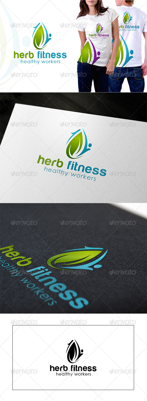 Herb fitness Logo - Nature Logo Templates