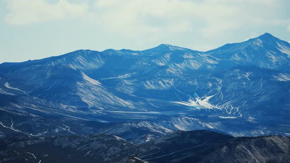 Aerial View of the Mountains with Glacier alt