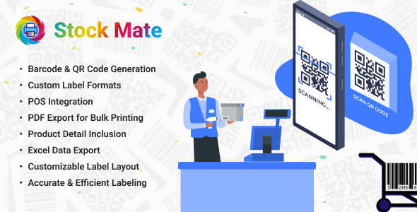StockMate - Product Label & QR Code Generator Suite